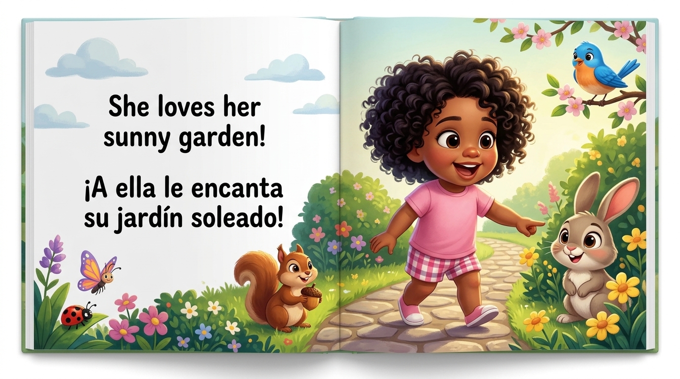 Personalized book preview — two-page spread